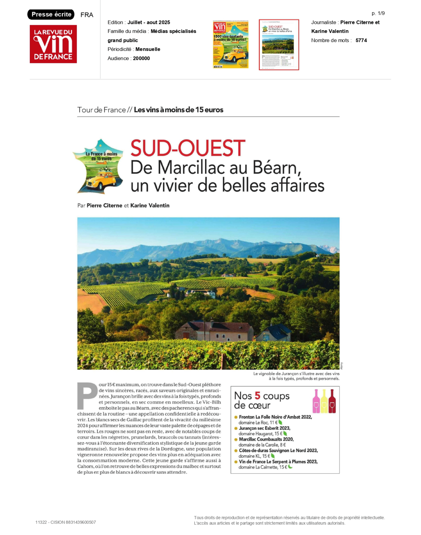 Les oenopotes arcane